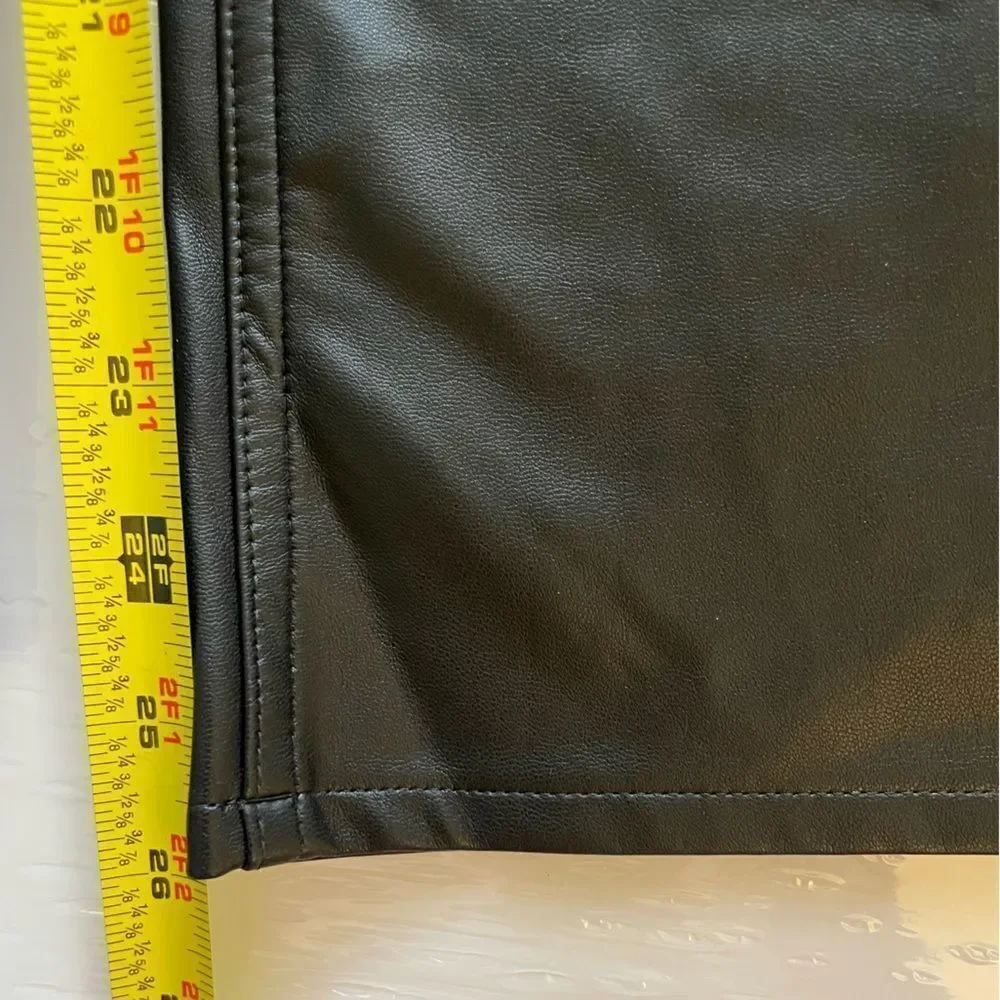 J Crew Faux Leather Black Jeans Size 29